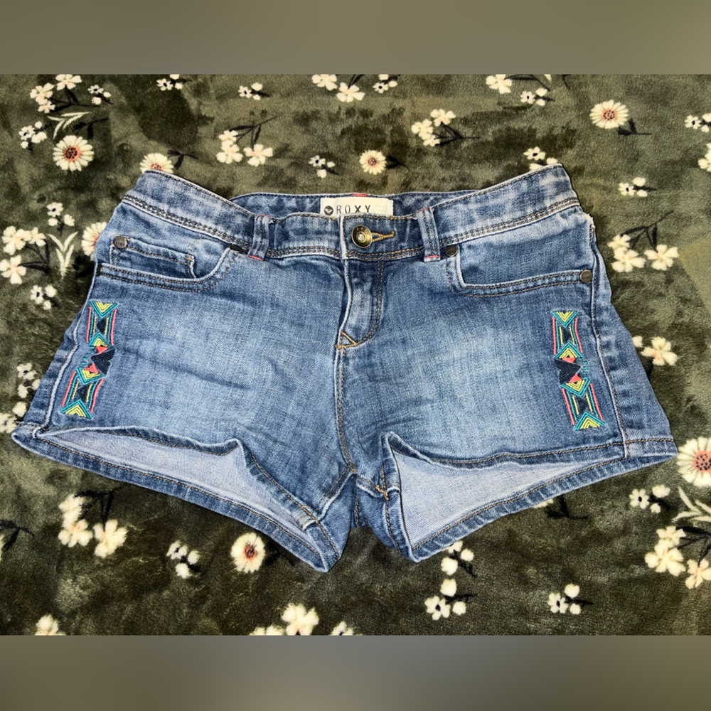 Roxy girl Jean shorts size